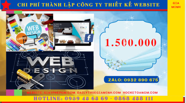 Chi phí thành lập công ty thiết kế website trọn gói tại Thành phố Châu Đốc