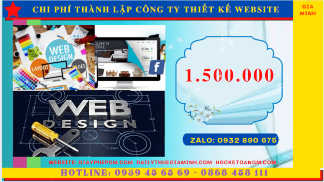 Chi phí thành lập công ty thiết kế website trọn gói tại TPHCM