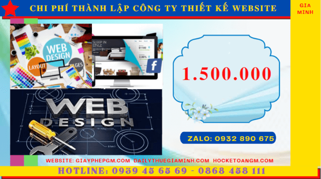 Chi phí thành lập công ty thiết kế website trọn gói tại TT Huế
