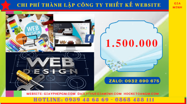 Chi phí thành lập công ty thiết kế website trọn gói tại Vĩnh Long