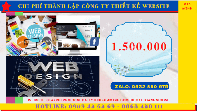 Chi phí thành lập công ty thiết kế website trọn gói tại Vĩnh Phúc