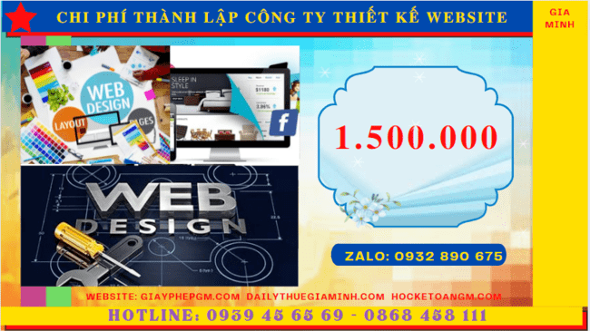 Chi phí thành lập công ty thiết kế website trọn gói tại Yên Bái