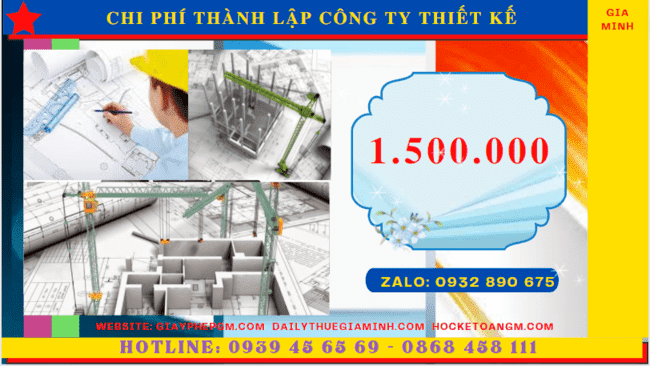 Chi phí thành lập công ty thiết kế xây dựng là bao nhiêu tại Bắc Giang