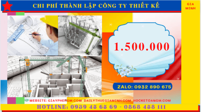 Chi phí thành lập công ty thiết kế xây dựng là bao nhiêu tại Long An
