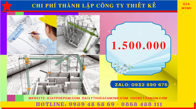 Chi phí thành lập công ty thiết kế xây dựng là bao nhiêu tại Thái Bình