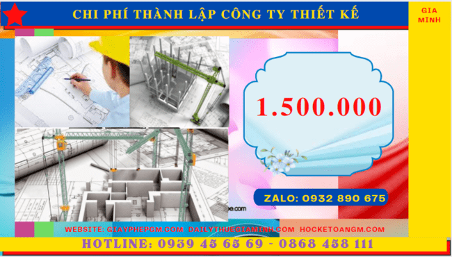 Chi phí thành lập công ty thiết kế xây dựng là bao nhiêu tại Thừa Thiên Huế