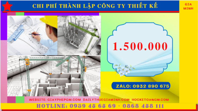 Chi phí thành lập công ty thiết kế xây dựng là bao nhiêu tại Trà Vinh