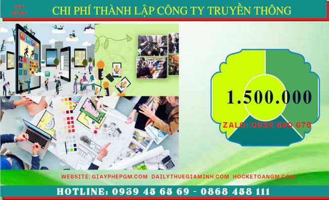 Thành lập công ty truyền thông 5 Chi phí thành lập công ty truyền thông