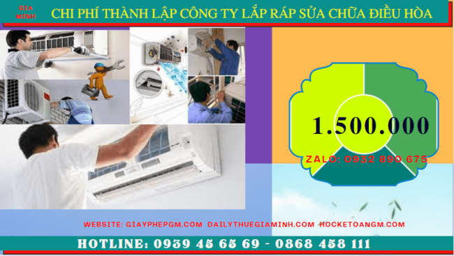 Thành lập công ty lắp ráp sửa chữa điều hòa tại Đồng Tháp – Hướng dẫn A-Z, thủ tục đơn giản 5 Chi phí thành lập doanh nghiệp lắp ráp sửa chữa điều hòa tại Đồng Tháp