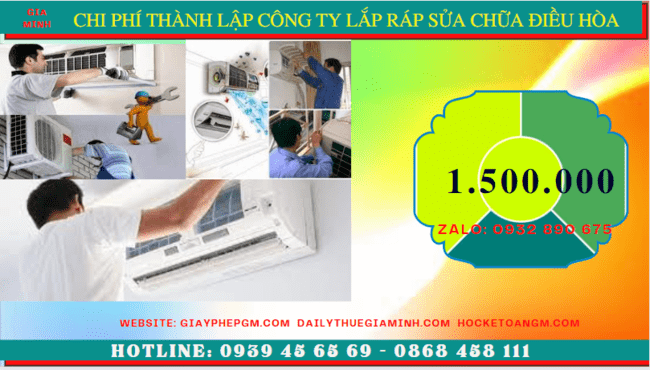 Dịch Vụ Thành Lập Công Ty Lắp Ráp, Sửa Chữa Điều Hòa Tại Hà Giang – Hướng Dẫn Chi Tiết 5 Chi phí thành lập doanh nghiệp lắp ráp sửa chữa điều hòa tại Hà Giang
