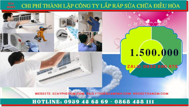 Chi phí thành lập doanh nghiệp lắp ráp sửa chữa điều hòa tại Thành Phố Hưng Yên