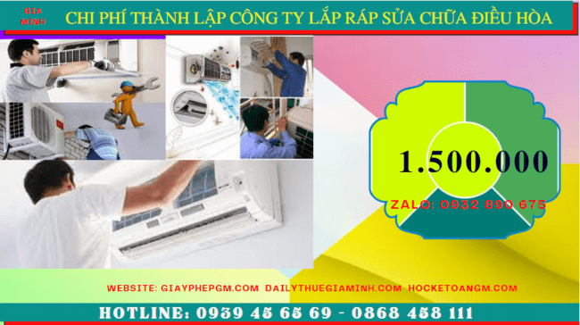 Chi phí thành lập doanh nghiệp lắp ráp sửa chữa điều hòa tại Thành Phố Thủ Đức