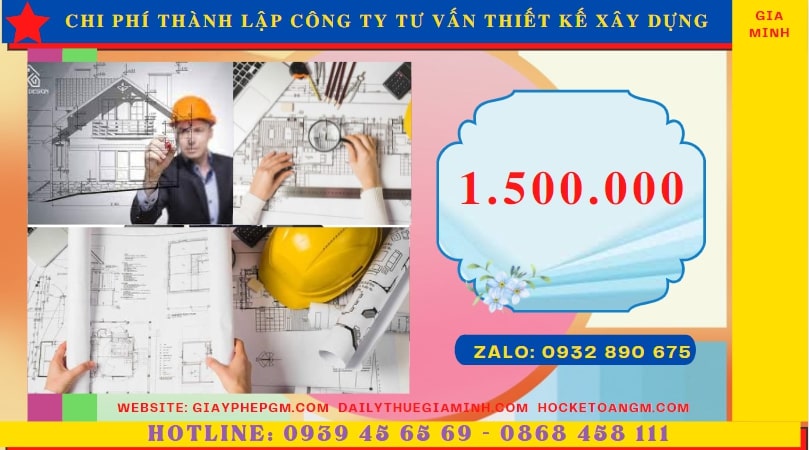 Chi phí thành lập doanh nghiệp tư vấn thiết kế xây dựng tại Bắc Giang