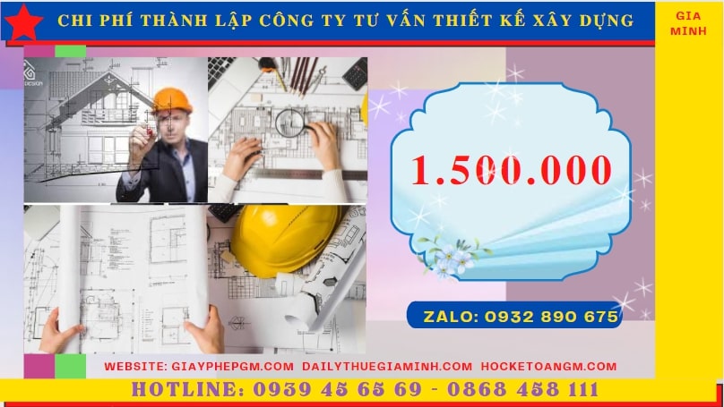 Chi phí thành lập doanh nghiệp tư vấn thiết kế xây dựng tại Bến Tre