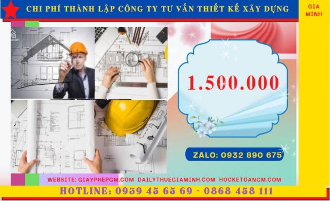 Chi phí thành lập doanh nghiệp tư vấn thiết kế xây dựng tại Đắk Nông