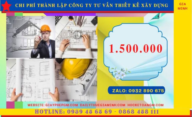 Chi phí thành lập doanh nghiệp tư vấn thiết kế xây dựng tại Hà Nam