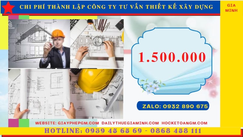THÀNH LẬP CÔNG TY TƯ VẤN THIẾT KẾ XÂY DỰNG TẠI KIÊN GIANG 5 Chi phí thành lập doanh nghiệp tư vấn thiết kế xây dựng tại Kiên Giang