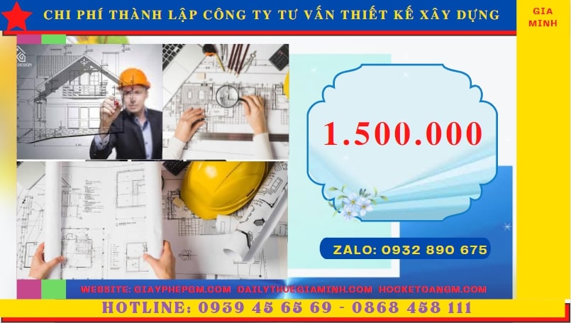 Chi phí thành lập doanh nghiệp tư vấn thiết kế xây dựng tại Thành Phố Huế