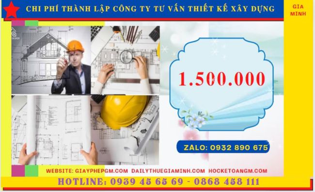 Chi phí thành lập doanh nghiệp tư vấn thiết kế xây dựng tại Ninh Kiều