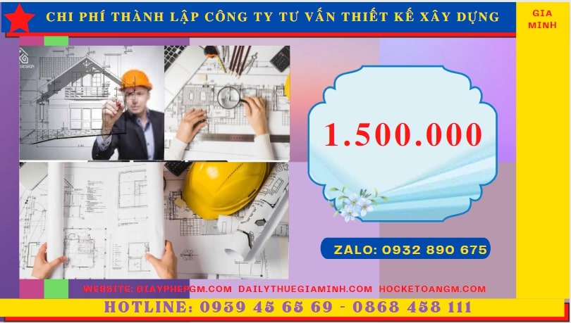 Chi phí thành lập doanh nghiệp tư vấn thiết kế xây dựng tại tphcm
