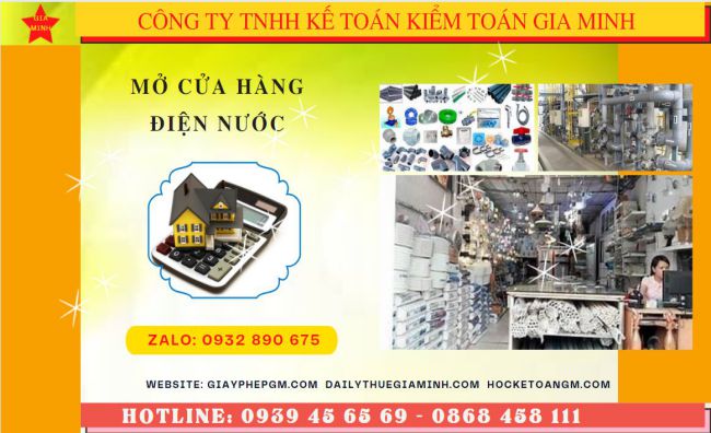 KINH NGHIỆM MỞ CỬA HÀNG ĐIỆN NƯỚC 6 giayphepgm.com chi tiet mo cua hang dien nuoc thanh cong