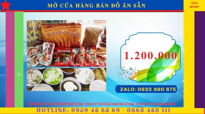 Mở cửa hàng bán đồ ăn sẵn tại cần thơ 5 Đăng ký mở cửa hàng bán đồ ăn sẵn tại Cần Thơ tốn bao nhiêu tiền