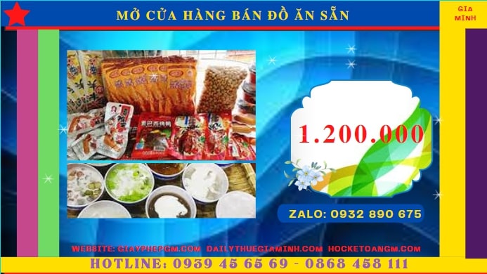 Đăng ký mở cửa hàng bán đồ ăn sẵn tại Hòa Bình tốn bao nhiêu tiền