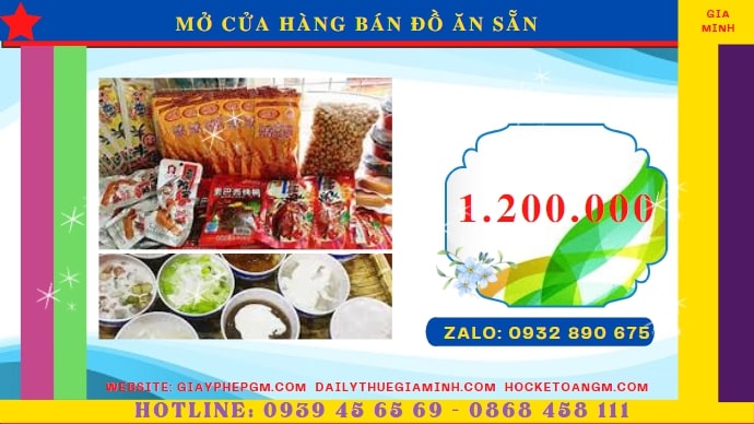 Đăng ký mở cửa hàng bán đồ ăn sẵn tại Thành Phố Đà Nẵng tốn bao nhiêu tiền