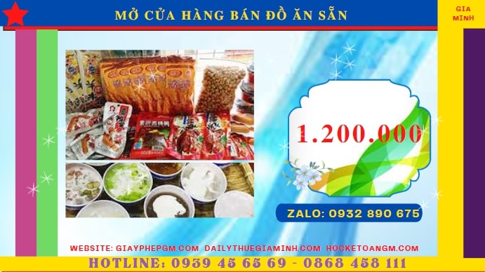 MỞ CỬA HÀNG BÁN ĐỒ ĂN SẴN TẠI YÊN BÁI 5 Đăng ký mở cửa hàng bán đồ ăn sẵn tại Yên Bái tốn bao nhiêu tiền