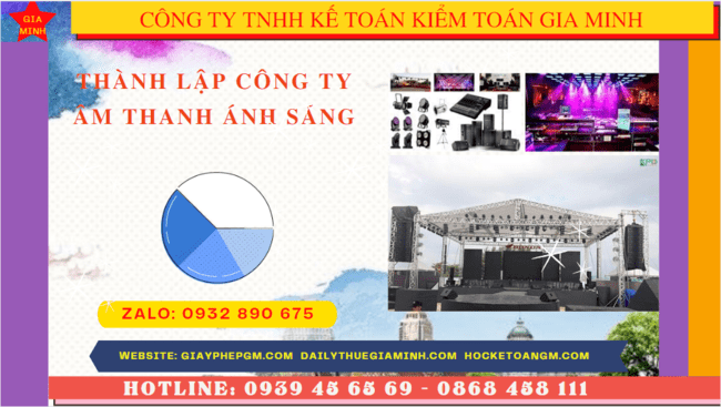 Thành lập công ty âm thanh ánh sáng 14 Đăng ký thành lập doanh nghiệp âm thanh ánh sáng