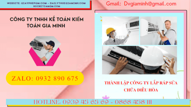 Đăng ký thành lập doanh nghiệp lắp ráp sửa chữa điều hòa tại Bà Rịa Vũng Tàu