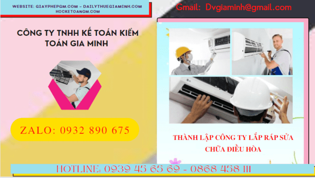 Đăng ký thành lập doanh nghiệp lắp ráp sửa chữa điều hòa tại Bình Thuận