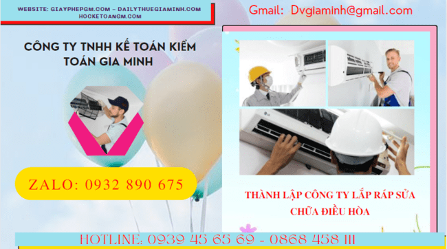 Đăng ký thành lập doanh nghiệp lắp ráp sửa chữa điều hòa tại Cần Thơ