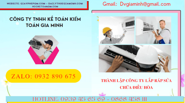 Đăng ký thành lập doanh nghiệp lắp ráp sửa chữa điều hòa tại Cao Bằng