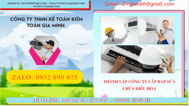 Thành lập công ty lắp ráp sửa chữa điều hòa tại Đồng Tháp – Hướng dẫn A-Z, thủ tục đơn giản 6 Đăng ký thành lập doanh nghiệp lắp ráp sửa chữa điều hòa tại Đồng Tháp