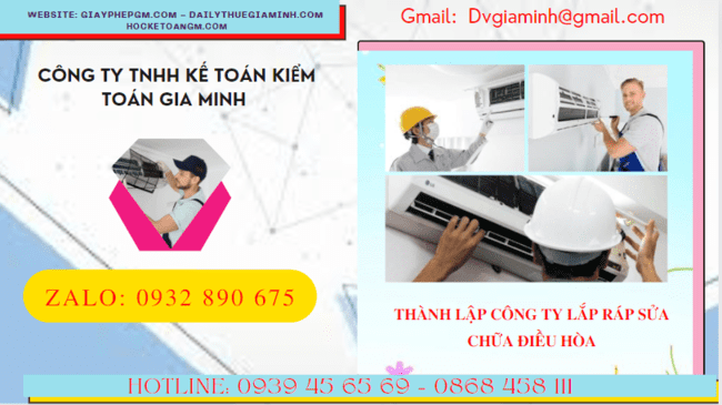 THÀNH LẬP CÔNG TY LẮP RÁP SỬA CHỮA ĐIỀU HÒA TẠI GIA LAI 6 Đăng ký thành lập doanh nghiệp lắp ráp sửa chữa điều hòa tại Gia Lai