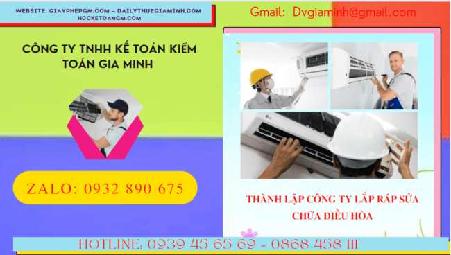 Dịch Vụ Thành Lập Công Ty Lắp Ráp, Sửa Chữa Điều Hòa Tại Hà Giang – Hướng Dẫn Chi Tiết 6 Đăng ký thành lập doanh nghiệp lắp ráp sửa chữa điều hòa tại Hà Giang