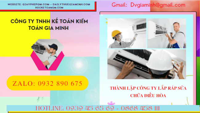 Đăng ký thành lập doanh nghiệp lắp ráp sửa chữa điều hòa tại Hải Dương