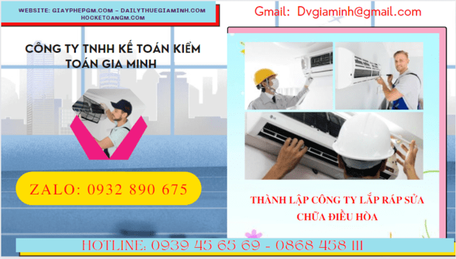 Thành lập công ty lắp ráp sửa chữa điều hòa tại kon tum 6 Đăng ký thành lập doanh nghiệp lắp ráp sửa chữa điều hòa tại Kon Tum