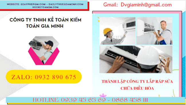 Đăng ký thành lập doanh nghiệp lắp ráp sửa chữa điều hòa tại Lào Cai