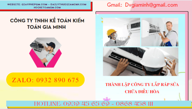 THÀNH LẬP CÔNG TY LẮP RÁP SỬA CHỮA ĐIỀU HÒA TẠI NHA TRANG 6 Đăng ký thành lập doanh nghiệp lắp ráp sửa chữa điều hòa tại Nha Trang