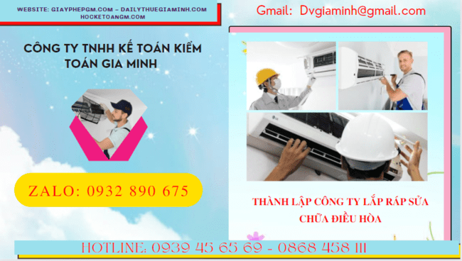 THÀNH LẬP CÔNG TY LẮP RÁP SỬA CHỮA ĐIỀU HÒA TẠI QUẢNG BÌNH 6 Đăng ký thành lập doanh nghiệp lắp ráp sửa chữa điều hòa tại Quảng Bình