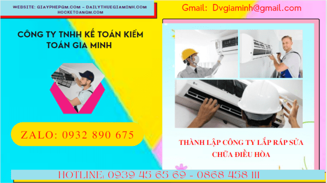 Đăng ký thành lập doanh nghiệp lắp ráp sửa chữa điều hòa tại Thanh Hóa