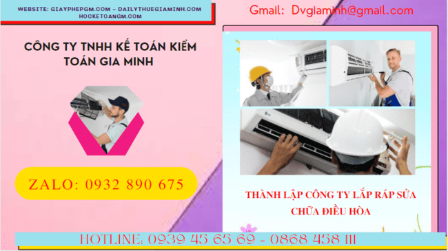 Đăng ký thành lập doanh nghiệp lắp ráp sửa chữa điều hòa tại Thành Phố Hưng Yên