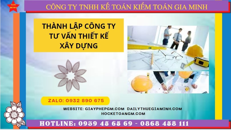 Thành lập công ty tư vấn thiết kế xây dựng tại hòa bình 6 Đăng ký thành lập doanh nghiệp tư vấn thiết kế xây dựng tại Hòa Bình