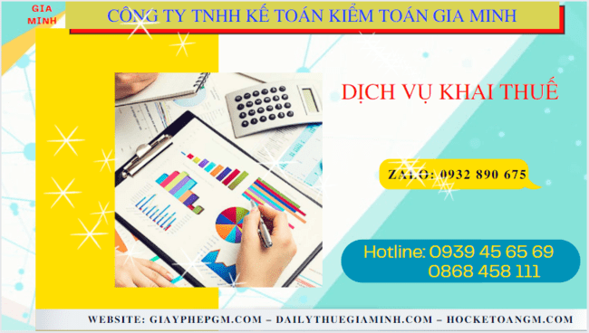 DỊCH VỤ KHAI THUẾ THÁI NGUYÊN 6 Dịch vụ báo cáo thuế - kế toán thuế trọn gói tại Thái Nguyên