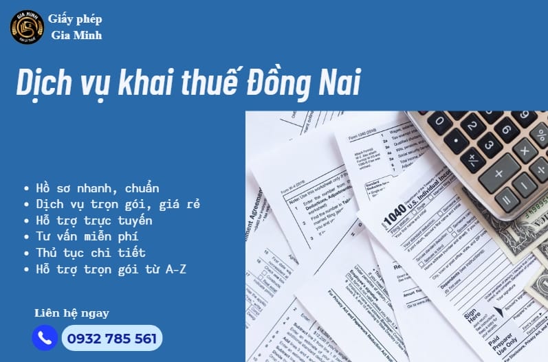 Dịch vụ khai thuế Đồng Nai – Tư vấn trọn gói, uy tín và chuyên nghiệp 5 Dịch vụ khai báo thuế trọn gói giá rẻ tại Đồng Nai