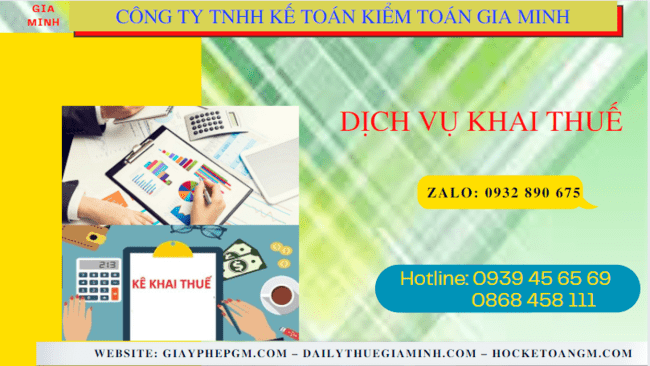 Dịch vụ khai báo thuế trọn gói giá rẻ tại Thành phố Châu Đốc