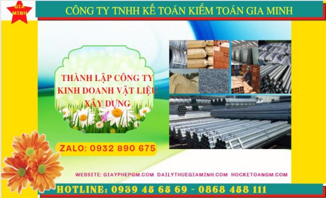 Thành lập công ty chuyên kinh doanh vật liệu xây dựng tại bắc kạn