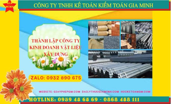Dịch vụ thành lập công ty buôn bán vật liệu xây dựng tại Bắc Ninh